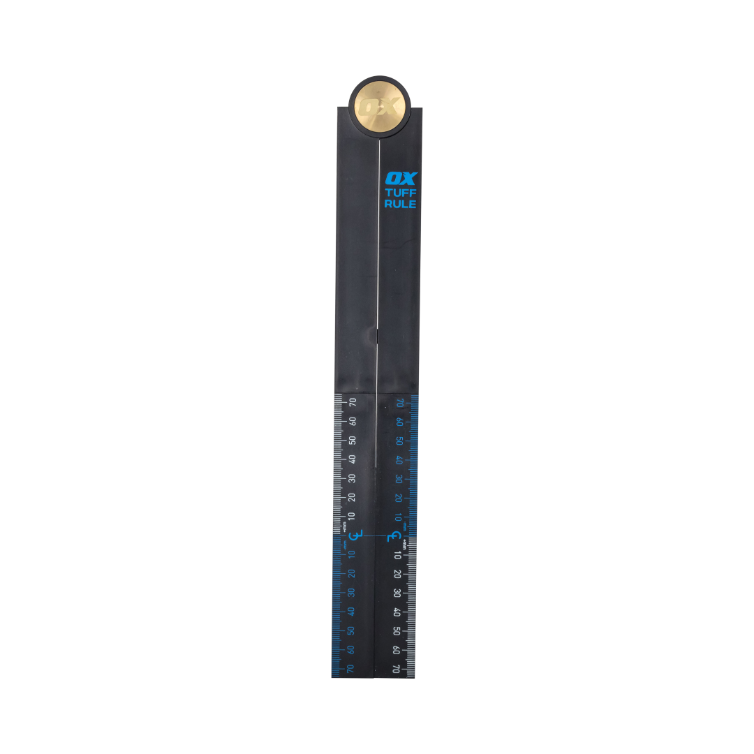 OX Pro Metric Tuff Rule Black - 1200mm
