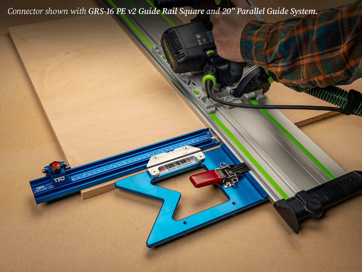 TSO Products Guide Rail Square Connector for TSO Parallel Guide System Gen 2