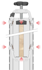 Plano 1250mm Vertical Gluepress Starter Pack - Includes 3 Clamps