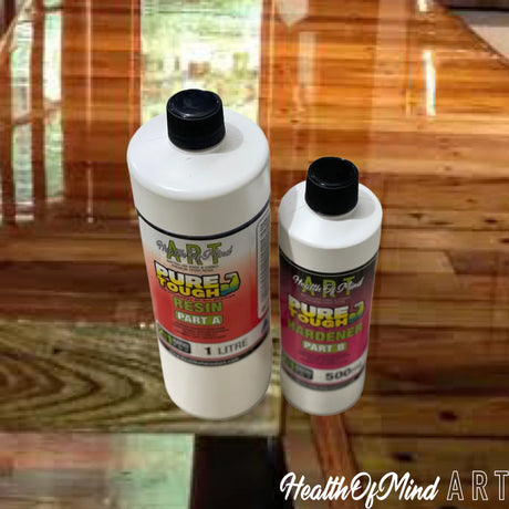 Pure Tough (Scratch and Heat Resistant Epoxy Coating) 1.5L | Health of Mind Art