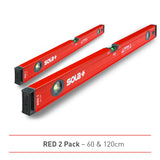 Sola Red 3 Spirit Level 2 Pack - Includes 60cm, 120cm