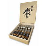 Shusaku Japanese Oire Chisels Set of 6 with Wooden Case