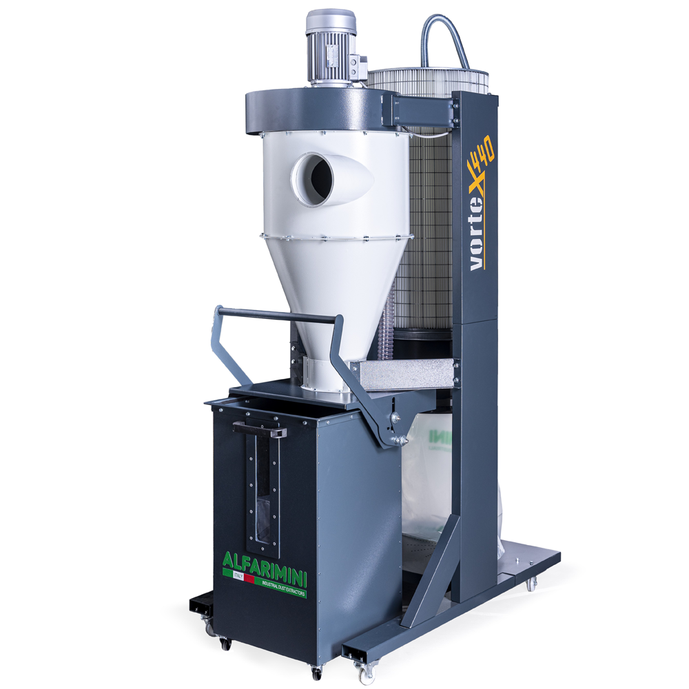 Industrial Cyclone Dust Collector / Extractor 415V 3HP Vortex 440 by Alfarimini