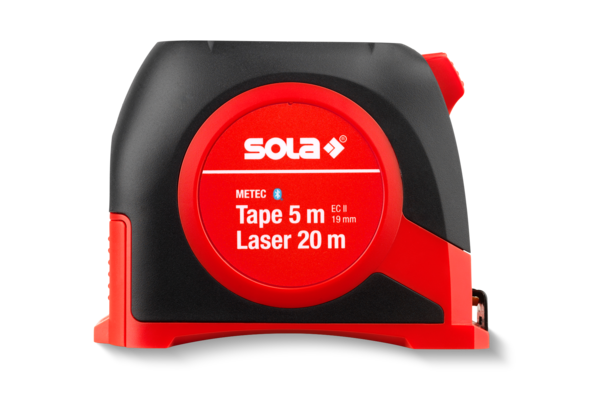 Sola Metec tape measure front view showing laser