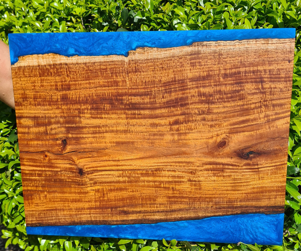 Black Wattle & Custom Blue Serving Board