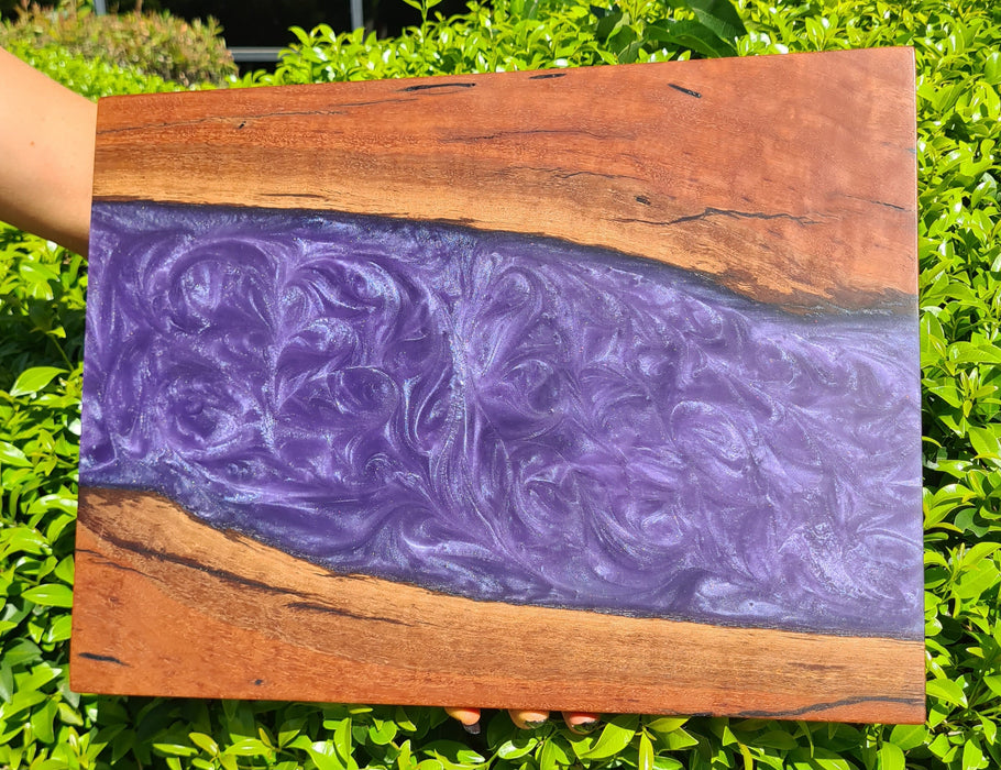 Ironbark & Custom Purple Serving Board