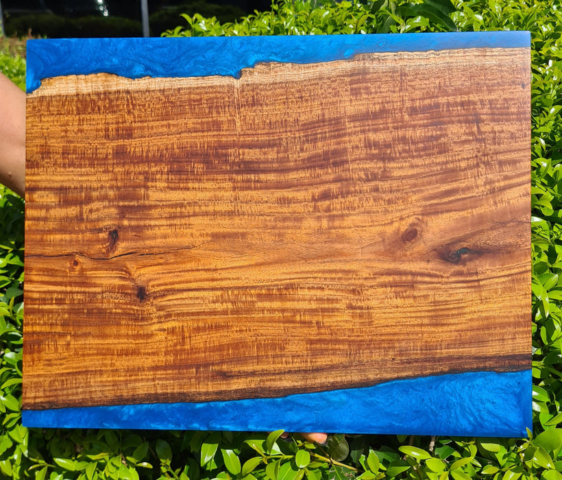 Black Wattle & Custom Blue Serving Board