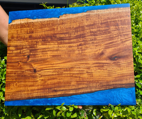 Black Wattle & Custom Blue Serving Board