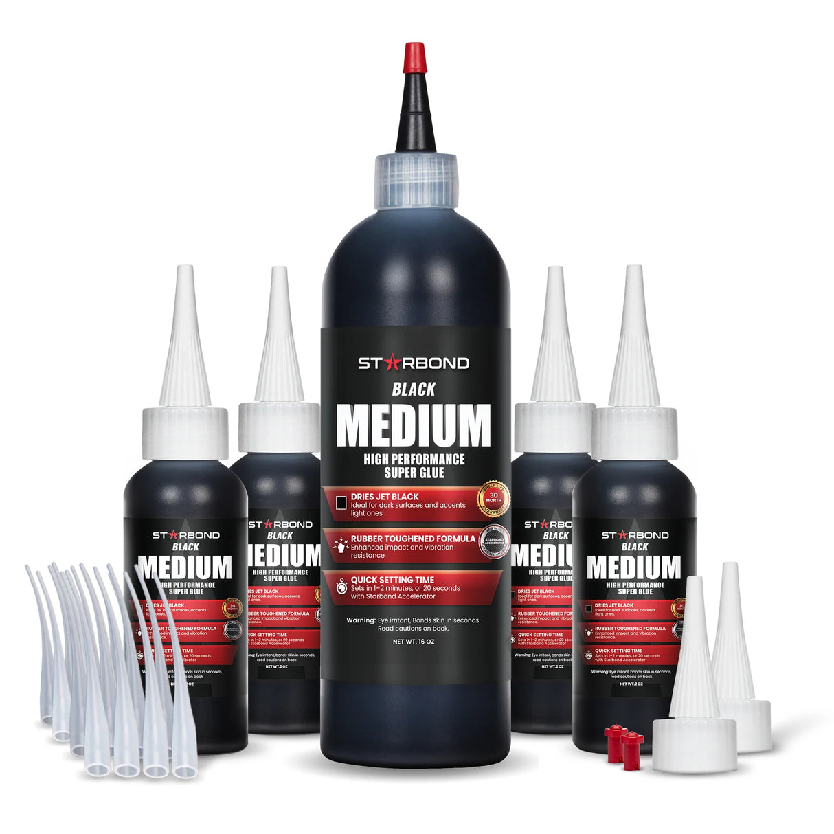 Starbond Black Medium CA Super Glue 473ml/16oz