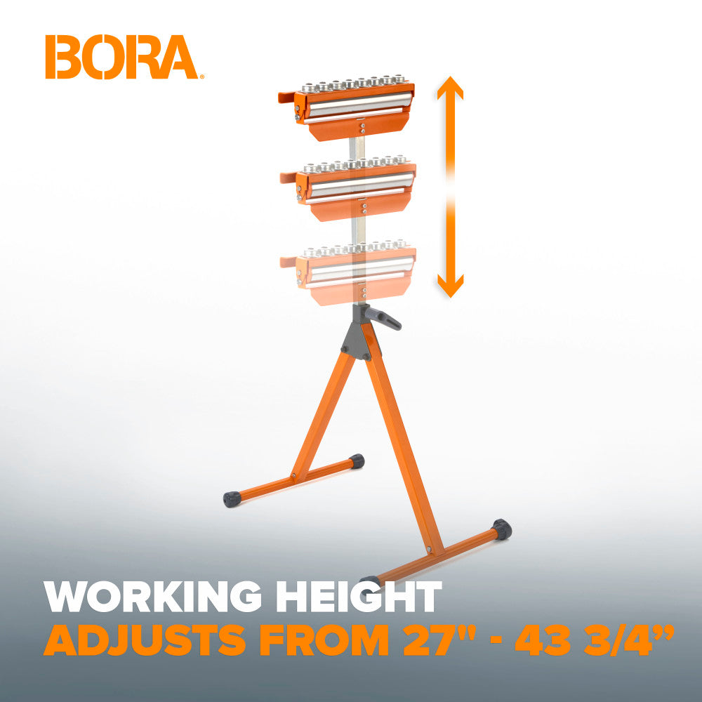Bora A-Frame Tri-Function Pedestal Roller Stand
