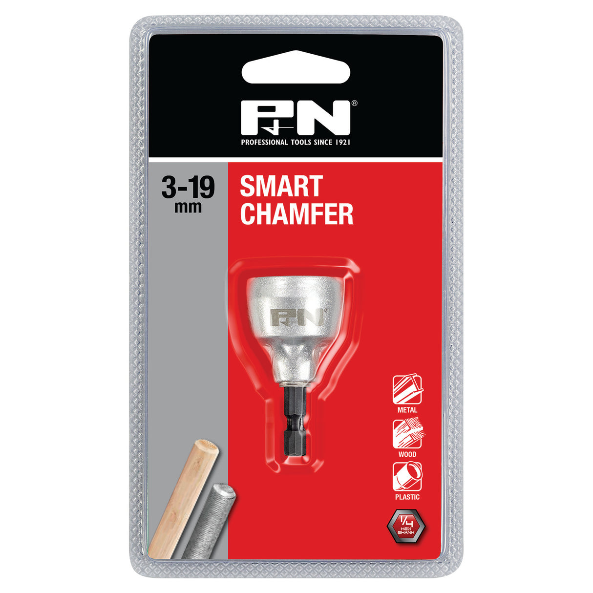 Deburring Tool Smart Chamfer 3-19mm 1/4" Hex Shank