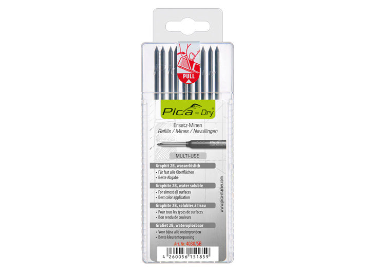 Pica Dry Water Soluble Graphite 2B Refill Pack
