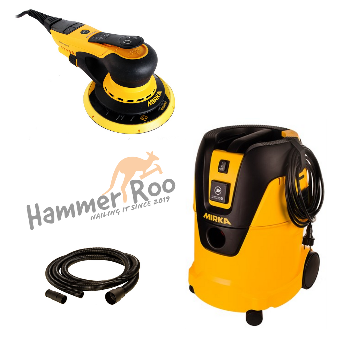 Mirka Sanding Kit Deros 2 in 1 Kit + 1025L Dust Extractor SPECIAL
