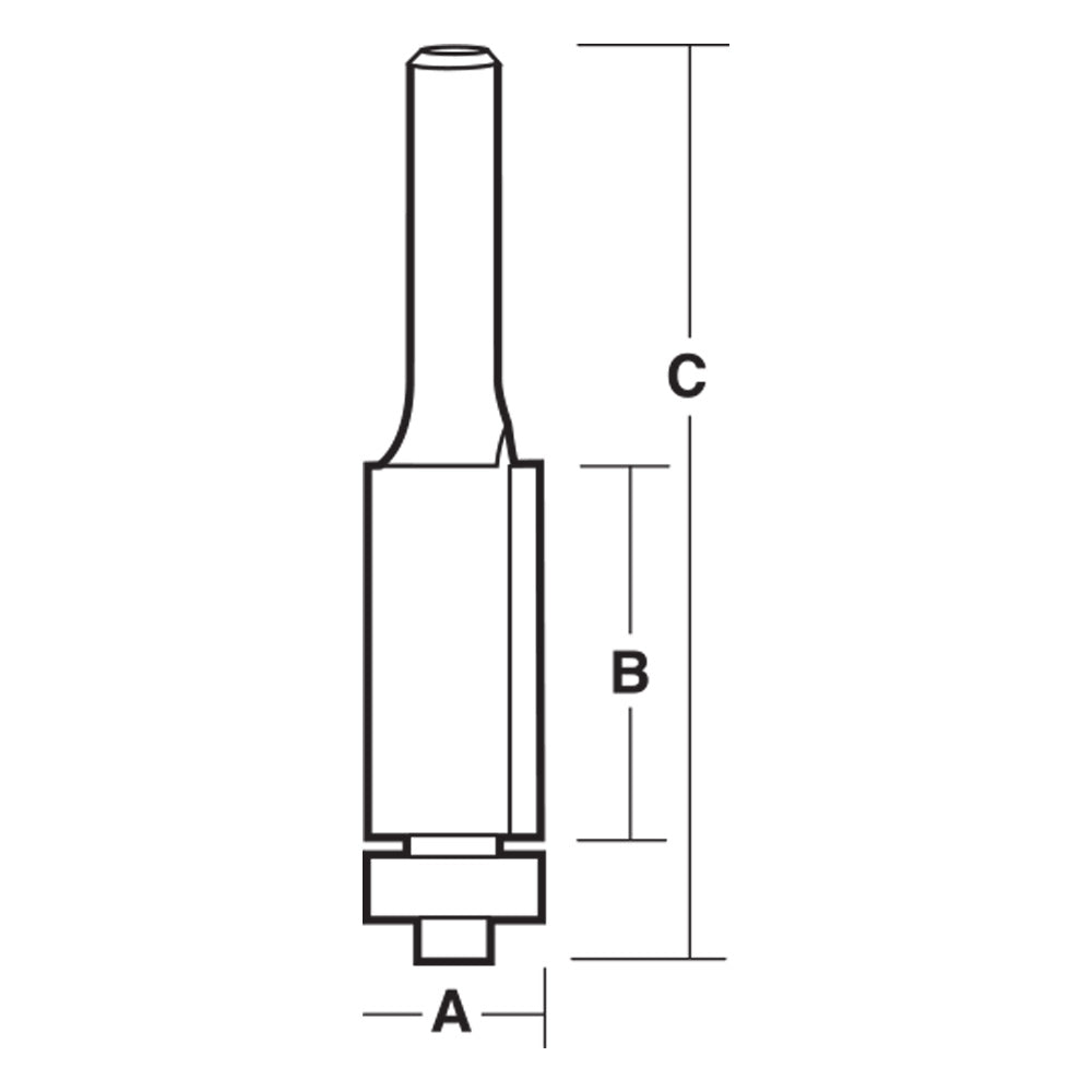 Flush Trim Router Bits Carbitool - 1/2" Shank