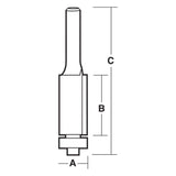 Flush Trim Router Bits Carbitool - 1/2" Shank