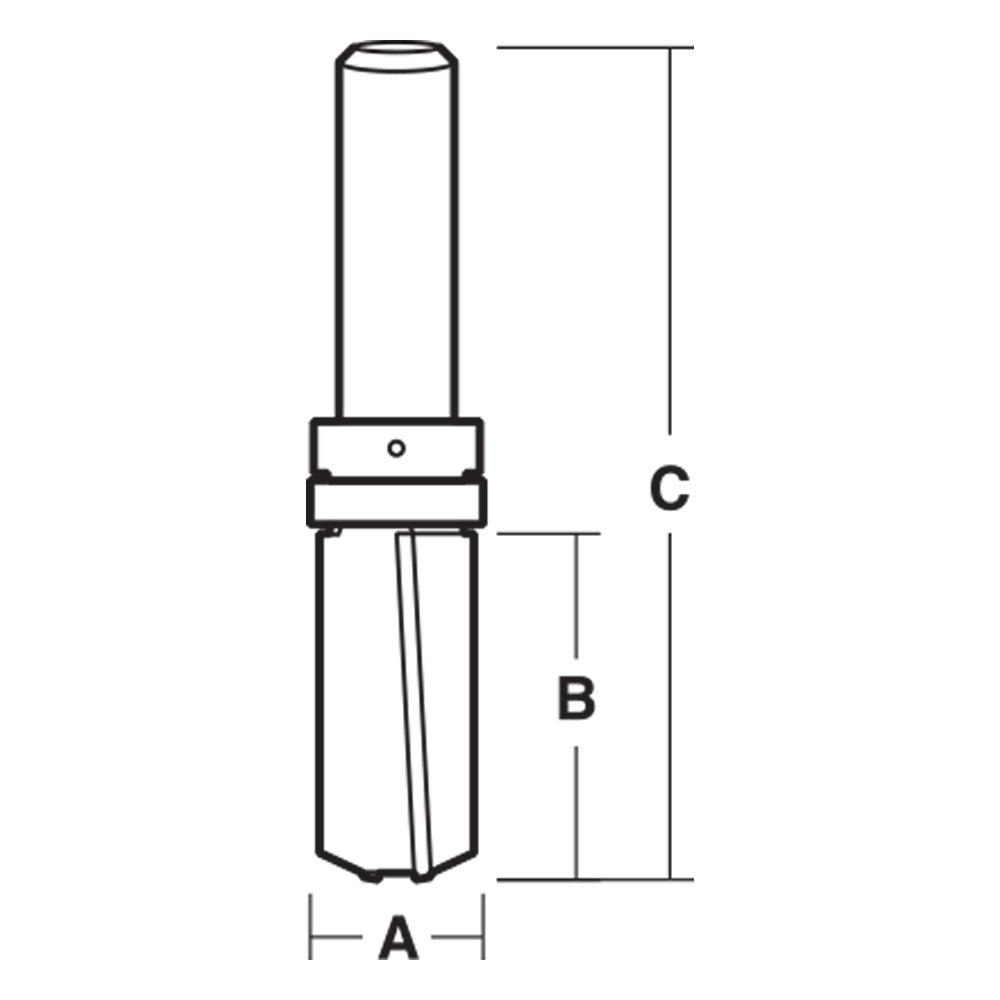 Inverted Flush Trim Router Bits Carbitool - with Bearing 1/2" Shank