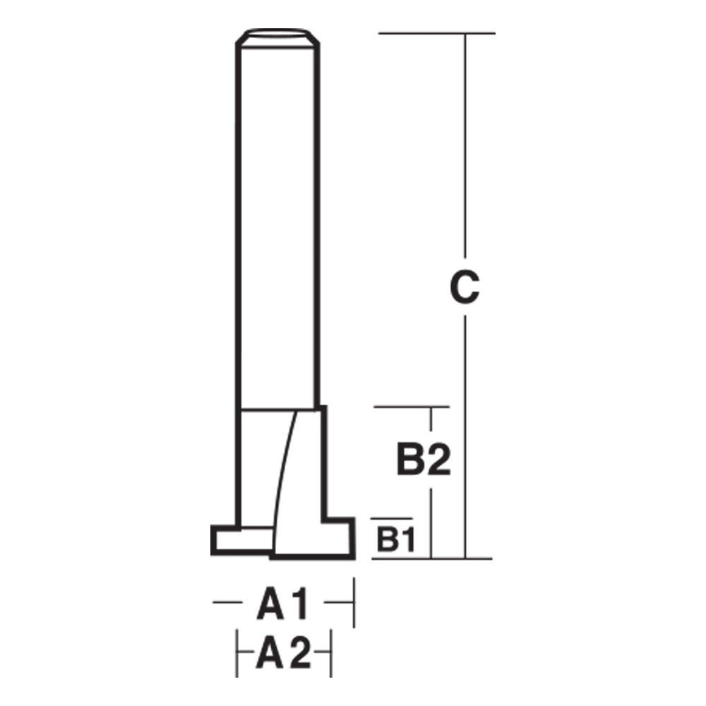 Hook Slot Bit/Picture Framing Router Bits Carbitool - 1/4" Shank