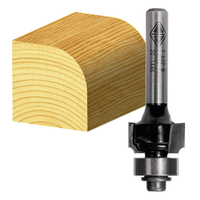 Round Over Router Bits Carbitool - with Bearing 1/2" Shank