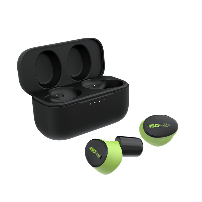 ISOtunes FREE Aware True Wireless Bluetooth Earbuds - Safety Green